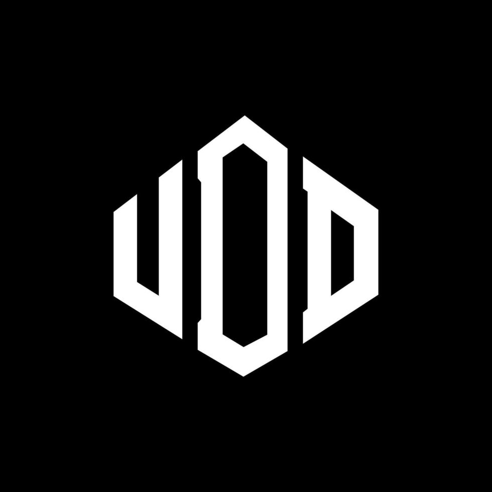 UDD letter logo design with polygon shape. UDD polygon and cube shape logo design. UDD hexagon vector logo template white and black colors. UDD monogram, business and real estate logo.