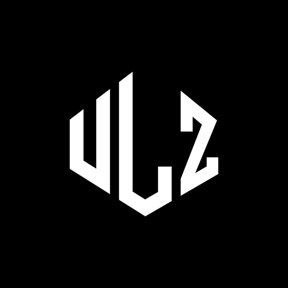 ULZ letter logo design with polygon shape. ULZ polygon and cube shape logo design. ULZ hexagon vector logo template white and black colors. ULZ monogram, business and real estate logo.