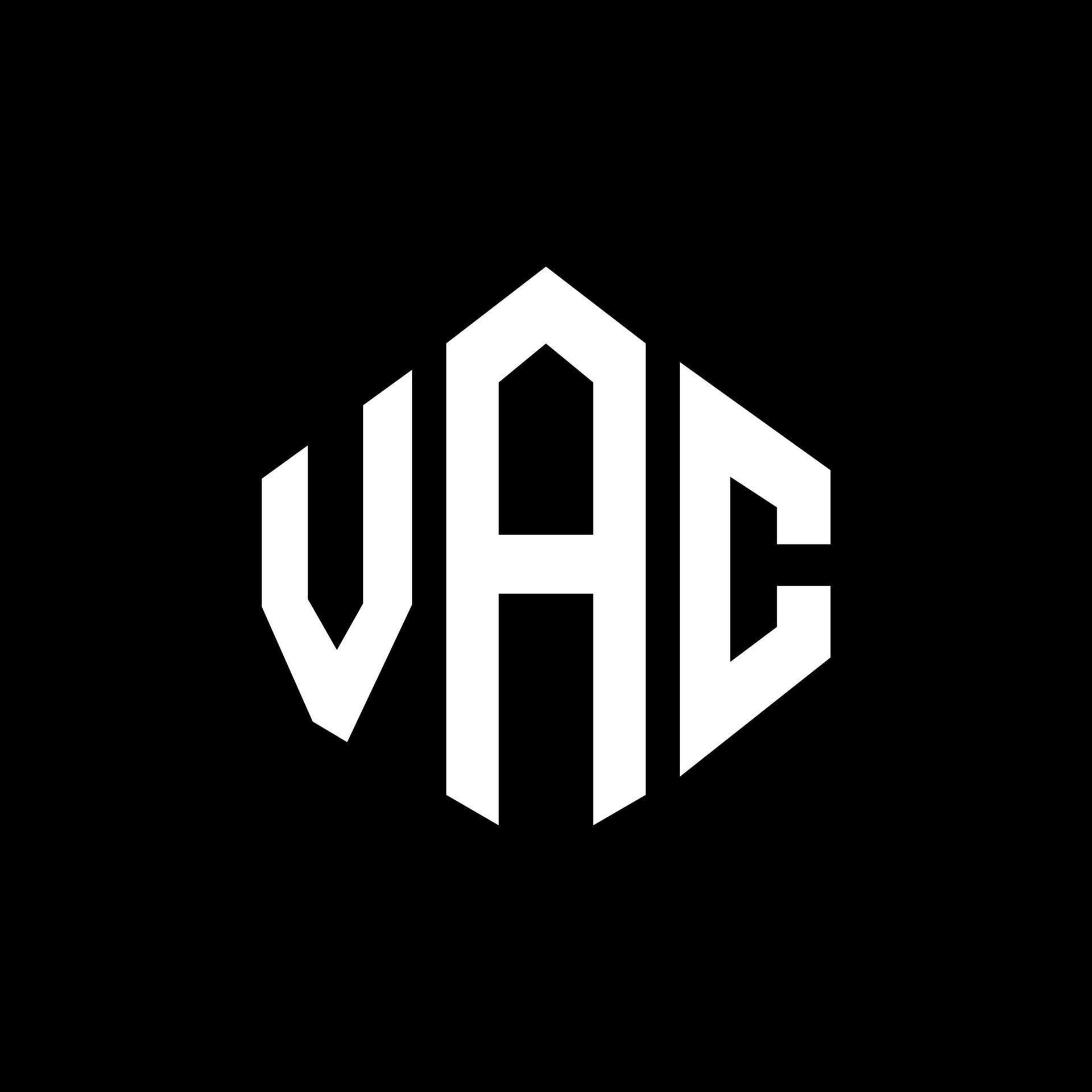 VAC letter logo design with polygon shape. VAC polygon and cube shape