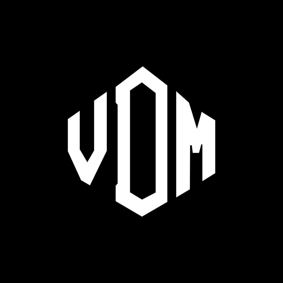 VDM letter logo design with polygon shape. VDM polygon and cube shape logo design. VDM hexagon vector logo template white and black colors. VDM monogram, business and real estate logo.