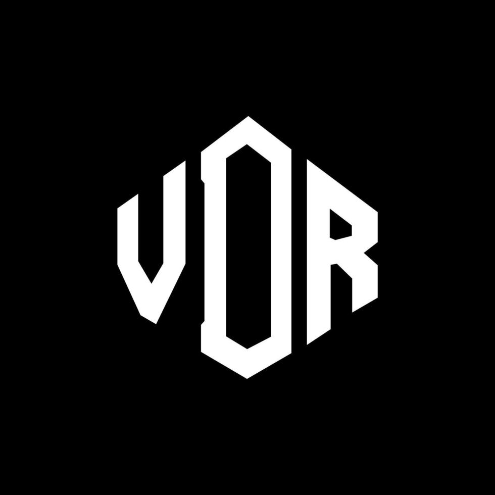 diseño de logotipo de letra vdr con forma de polígono. vdr polígono y diseño de logotipo en forma de cubo. vdr hexágono vector logo plantilla colores blanco y negro. monograma vdr, logotipo comercial e inmobiliario.