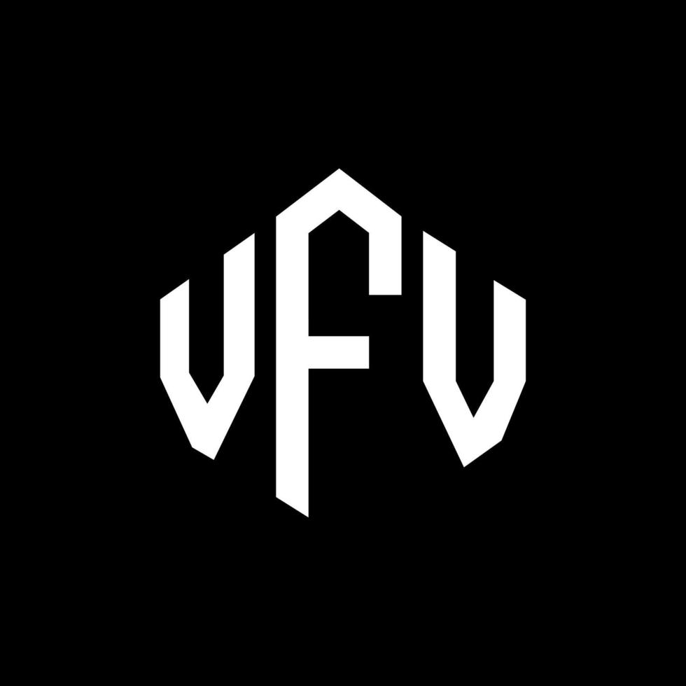 diseño de logotipo de letra vfv con forma de polígono. vfv polígono y diseño de logotipo en forma de cubo. vfv hexágono vector logo plantilla colores blanco y negro. Monograma vfv, logotipo comercial e inmobiliario.