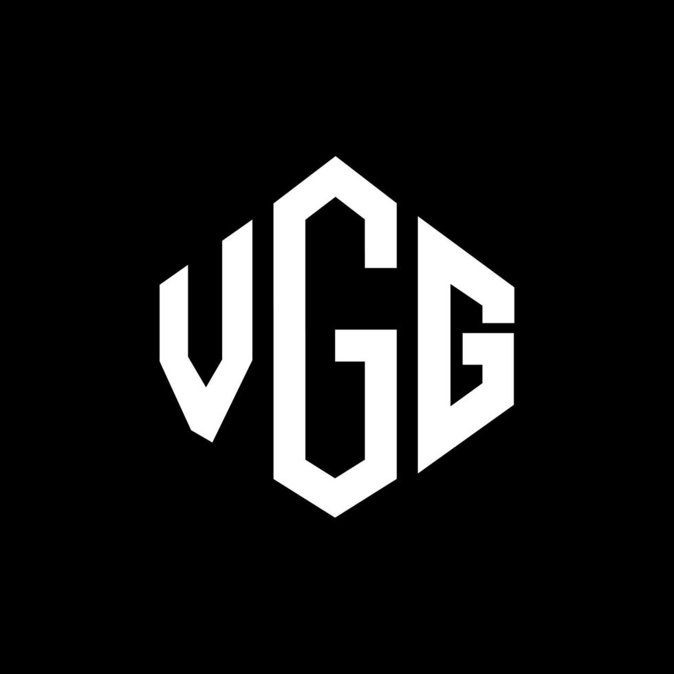 diseño de logotipo de letra vgg con forma de polígono. diseño de logotipo de forma de cubo y polígono vgg. vgg hexágono vector logo plantilla colores blanco y negro. Monograma vgg, logotipo empresarial y inmobiliario.