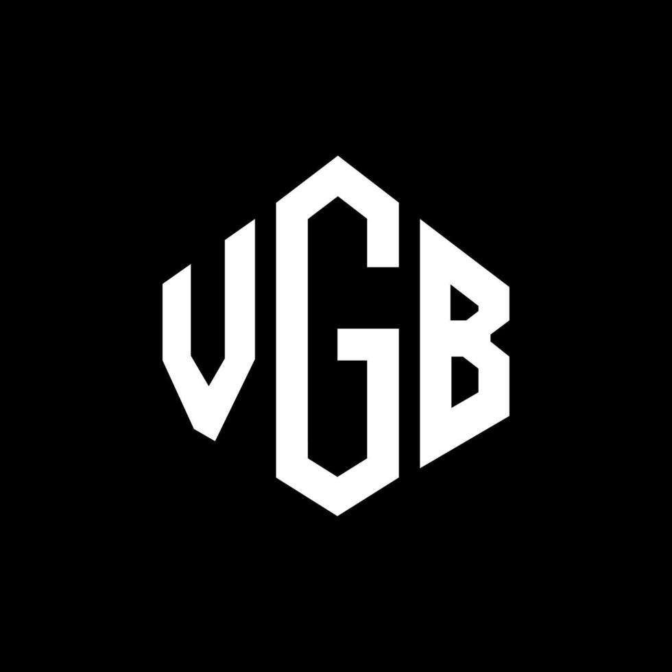 diseño de logotipo de letra vgb con forma de polígono. diseño de logotipo de forma de cubo y polígono vgb. plantilla de logotipo vectorial hexagonal vgb colores blanco y negro. Monograma vgb, logotipo comercial y inmobiliario. vector