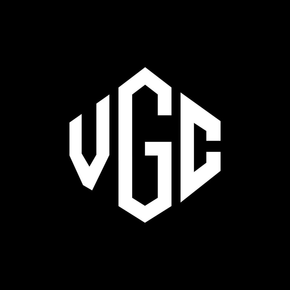 VGC letter logo design with polygon shape. VGC polygon and cube shape logo design. VGC hexagon vector logo template white and black colors. VGC monogram, business and real estate logo.