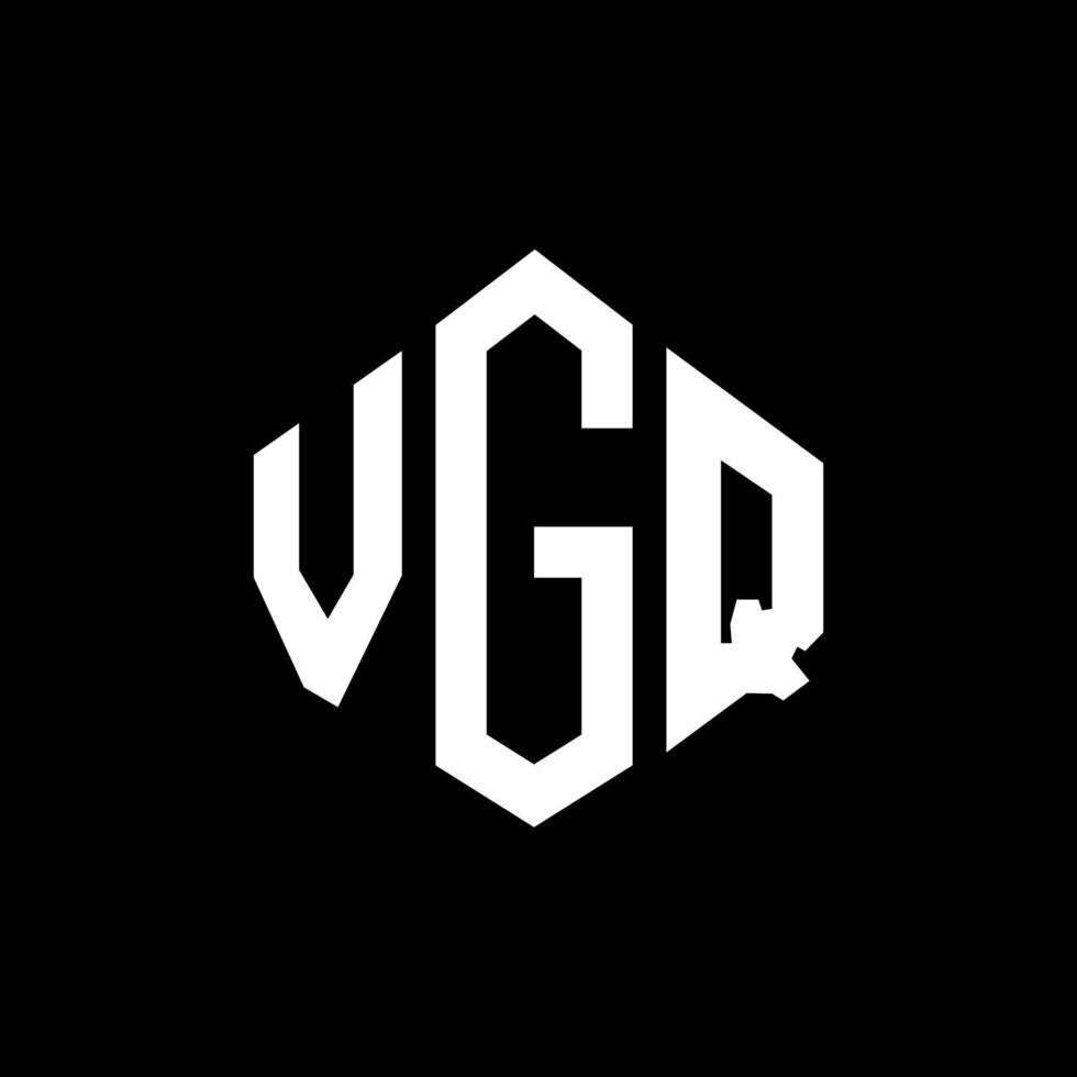 VGQ letter logo design with polygon shape. VGQ polygon and cube shape logo design. VGQ hexagon vector logo template white and black colors. VGQ monogram, business and real estate logo.