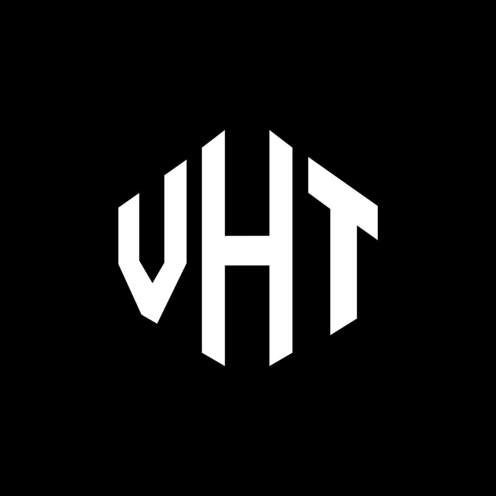 diseño de logotipo de letra vht con forma de polígono. diseño de logotipo en forma de cubo y polígono vht. plantilla de logotipo vectorial hexagonal vht colores blanco y negro. monograma vht, logotipo comercial e inmobiliario. vector