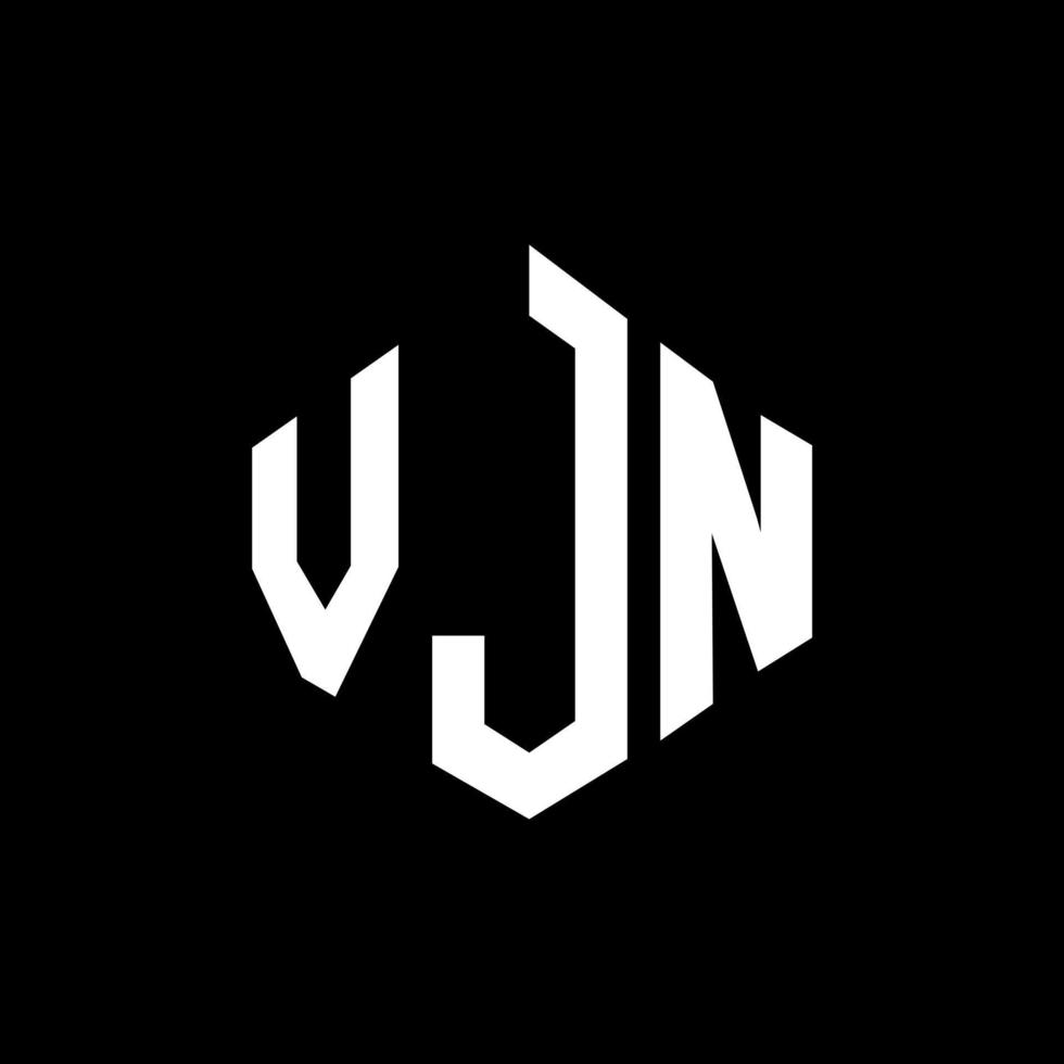 VJN letter logo design with polygon shape. VJN polygon and cube shape logo design. VJN hexagon vector logo template white and black colors. VJN monogram, business and real estate logo.