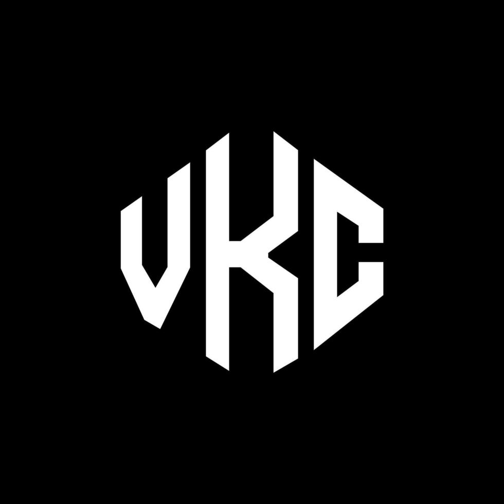 diseño de logotipo de letra vkc con forma de polígono. diseño de logotipo en forma de cubo y polígono vkc. vkc hexágono vector logo plantilla colores blanco y negro. Monograma vkc, logotipo empresarial y inmobiliario.