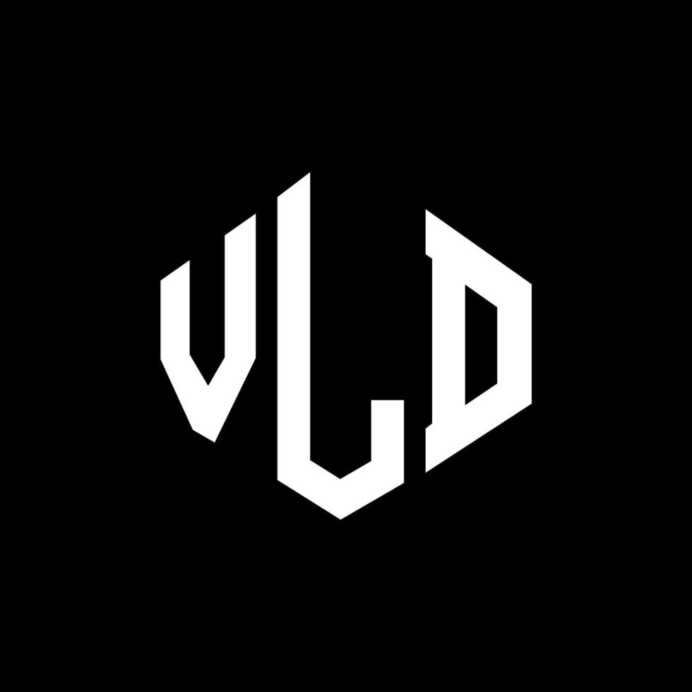 diseño de logotipo de letra vld con forma de polígono. diseño de logotipo en forma de cubo y polígono vld. plantilla de logotipo vectorial hexagonal vld colores blanco y negro. monograma vld, logotipo comercial e inmobiliario. vector