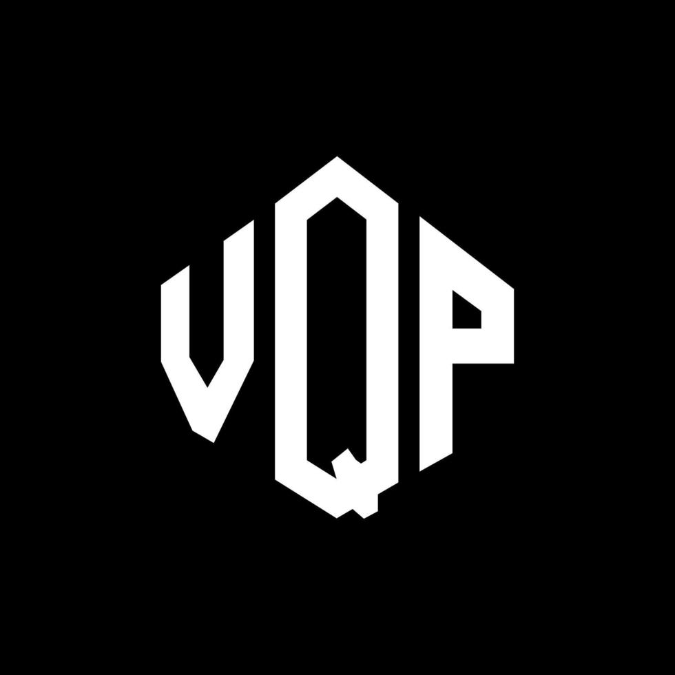 VQP letter logo design with polygon shape. VQP polygon and cube shape logo design. VQP hexagon vector logo template white and black colors. VQP monogram, business and real estate logo.