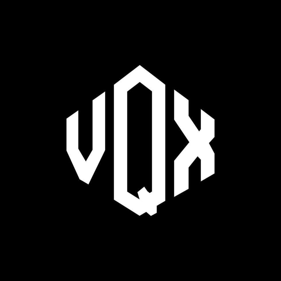 VQX letter logo design with polygon shape. VQX polygon and cube shape logo design. VQX hexagon vector logo template white and black colors. VQX monogram, business and real estate logo.