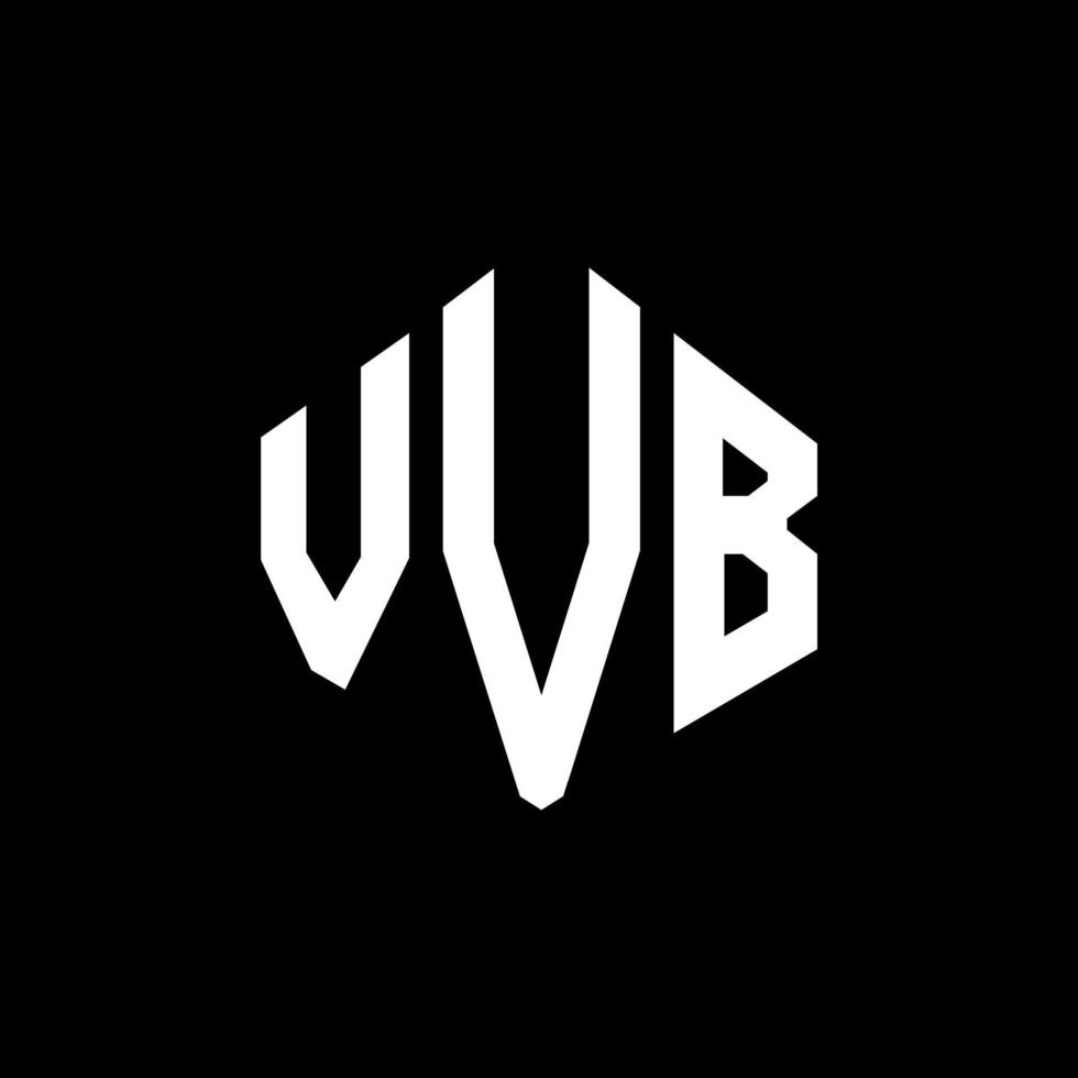 diseño de logotipo de letra vvb con forma de polígono. diseño de logotipo de forma de cubo y polígono vvb. vvb hexágono vector logo plantilla colores blanco y negro. Monograma vvb, logotipo empresarial y inmobiliario.