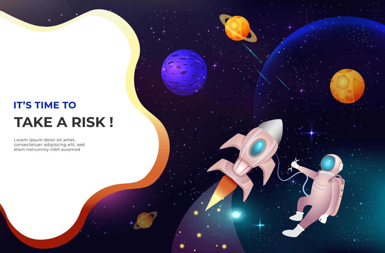 Galaxy background with astronomy concept banner vector