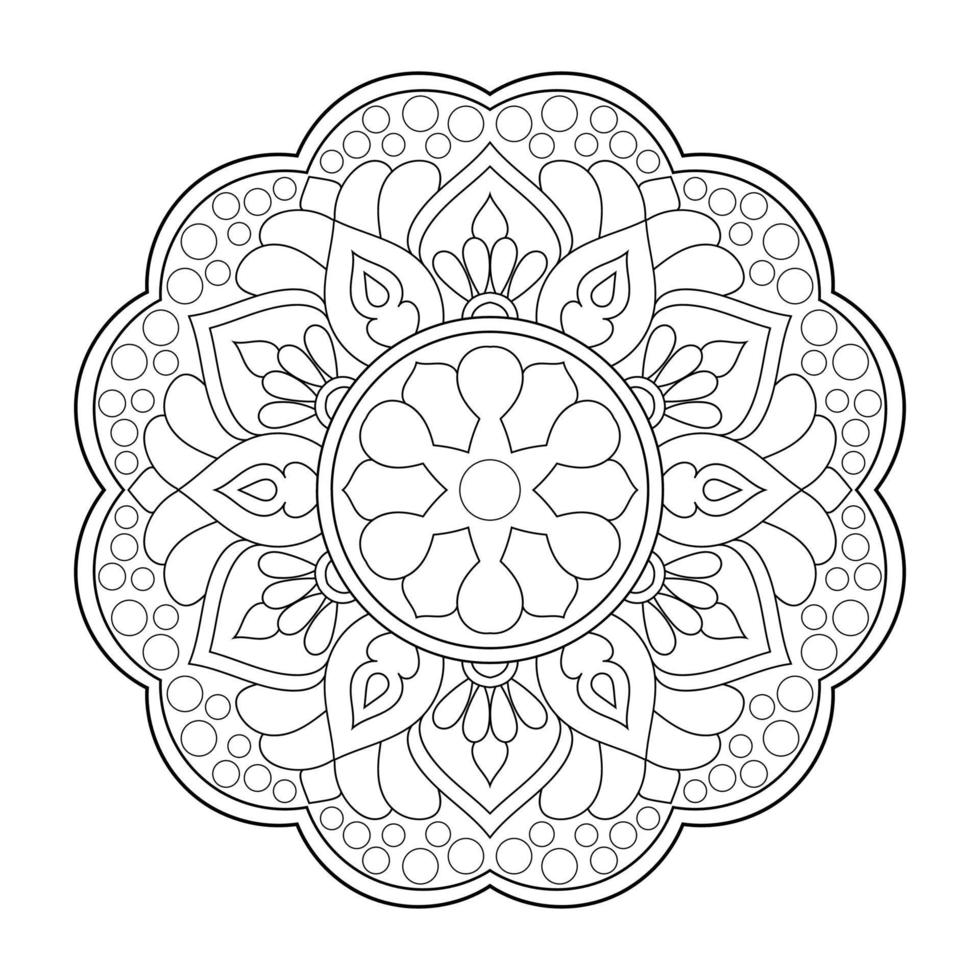 diseño de mandala con motivos florales de estilo arabesco étnico árabe vector