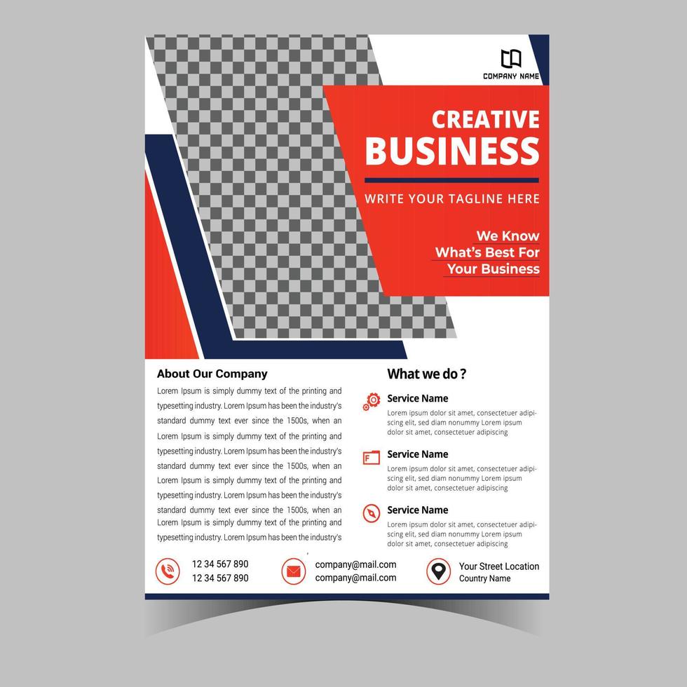 Business letterhead template corporate flyer design vector