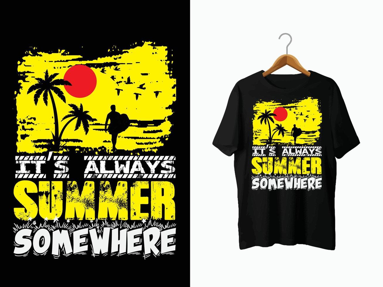 Summer T-Shirt Design. vector