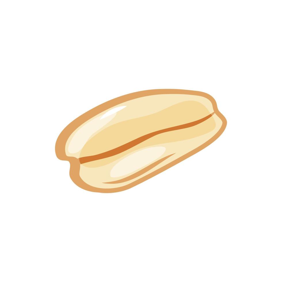 Oat flake icon on a white isolated background. Oat grain. Vector cartoon icon