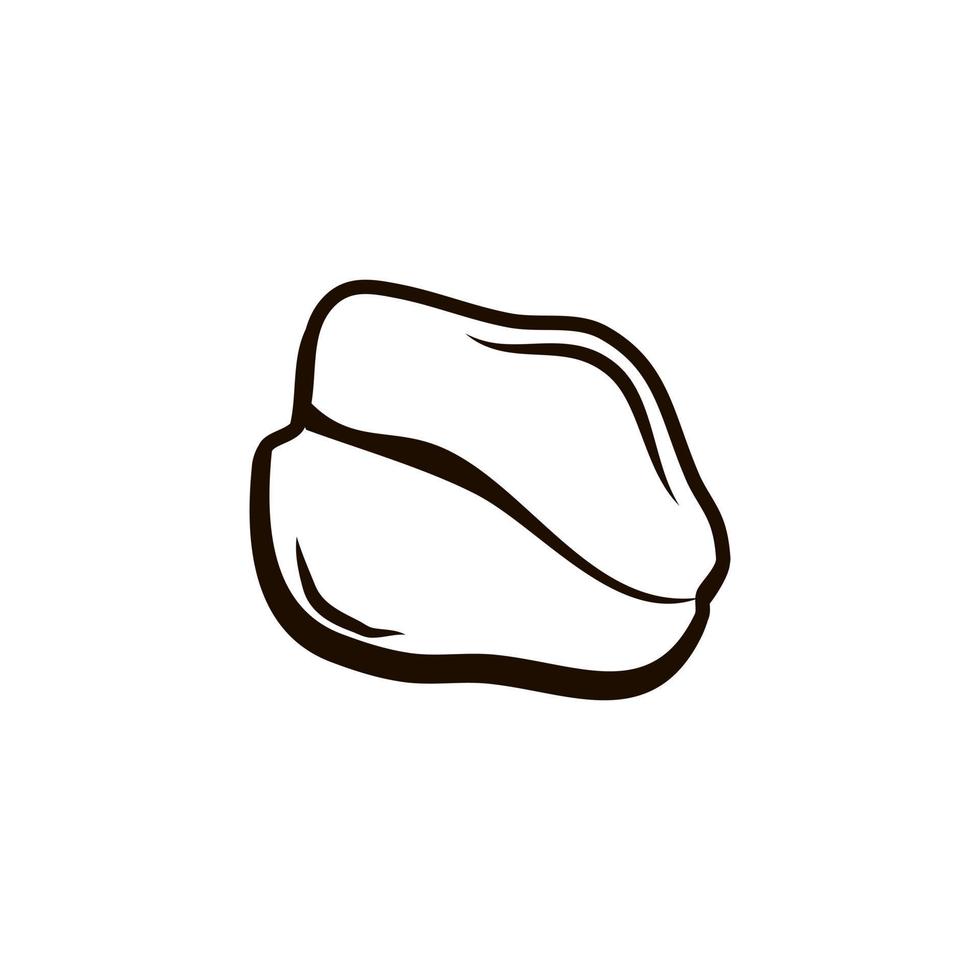 Oat flake icon on a white isolated background. Healthy product. Vector outline For the preparation of oatmeal porridge.