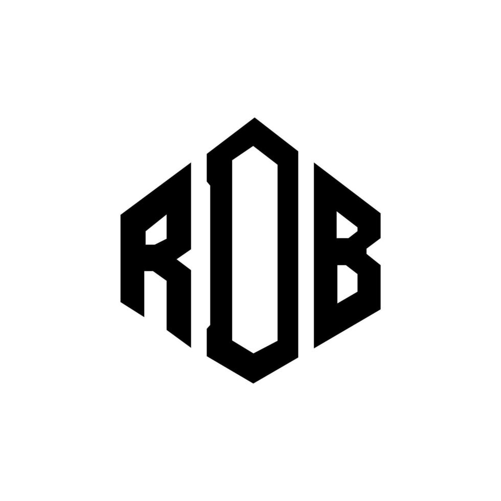 RDB letter logo design with polygon shape. RDB polygon and cube shape logo design. RDB hexagon vector logo template white and black colors. RDB monogram, business and real estate logo.