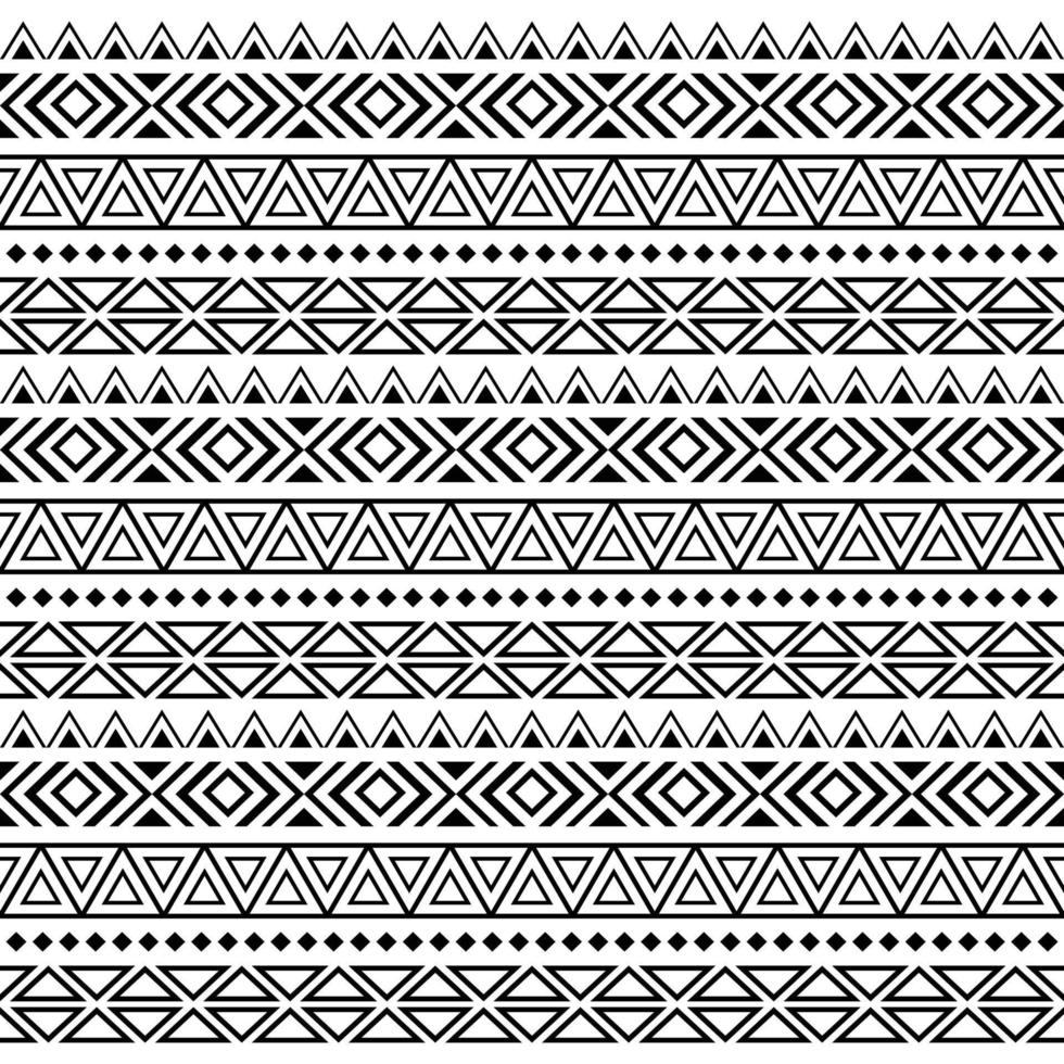 Polynesian Maori tribal aztec seamless pattern. Background for fabric, wallpaper, card template, wrapping paper, carpet, textile, cover. ethnic tattoo style pattern vector