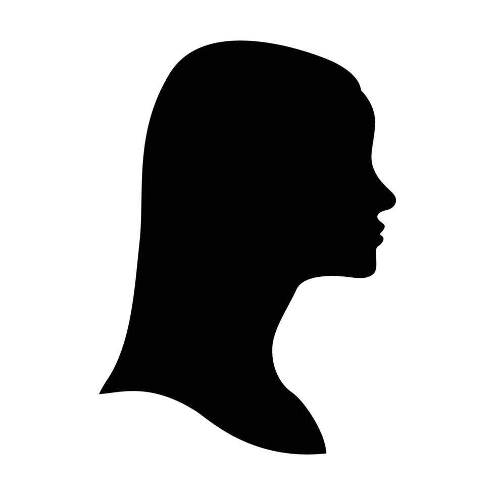 Women Silhouette on white background vector