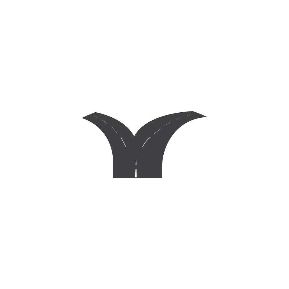 fork in the road logo vector illustration design template.