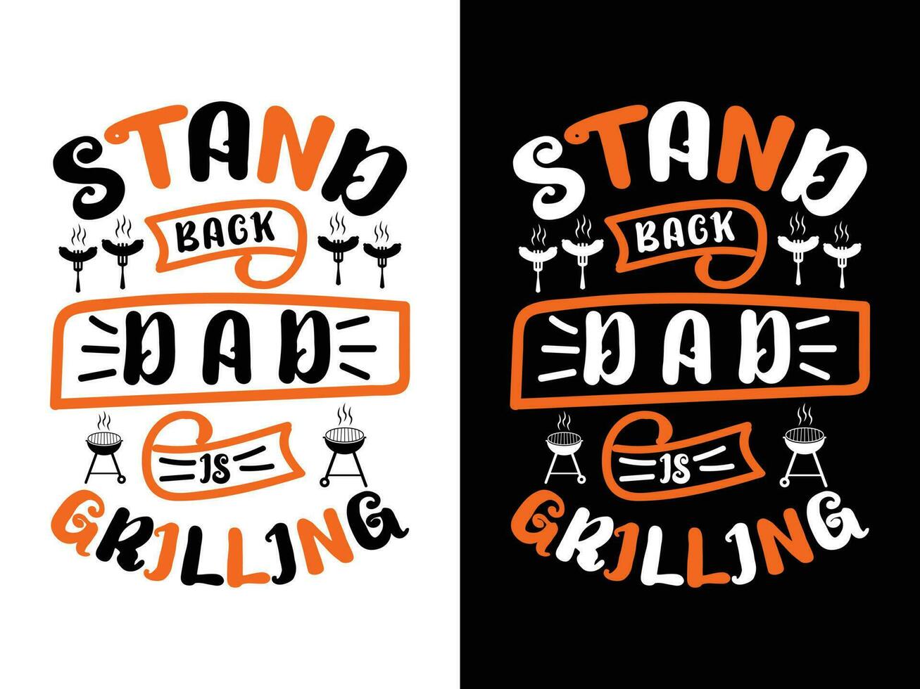 BBQ typography t shirt design vector