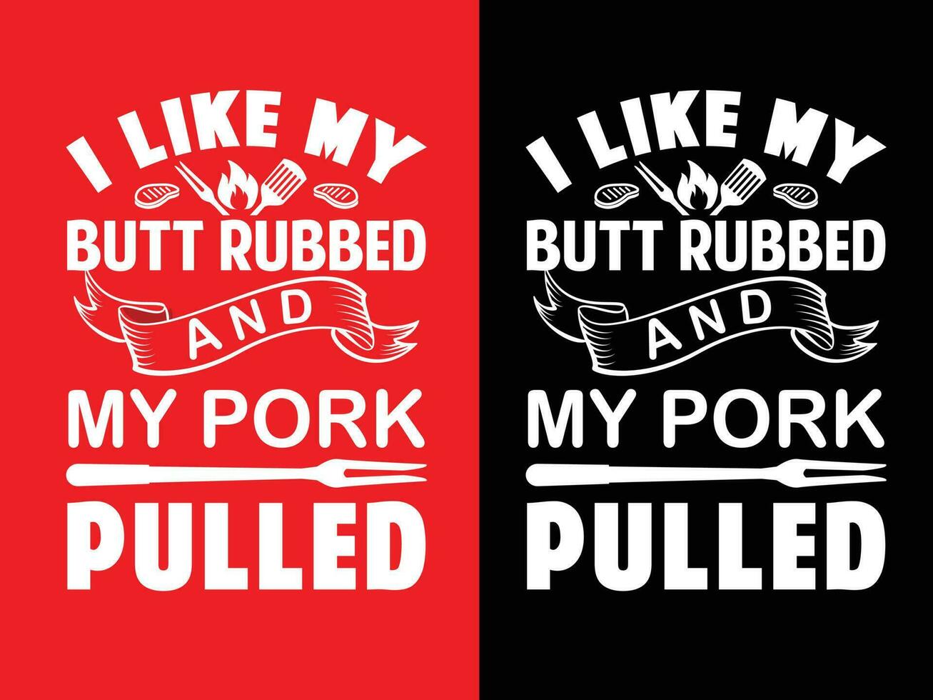 BBQ typography t shirt design vector
