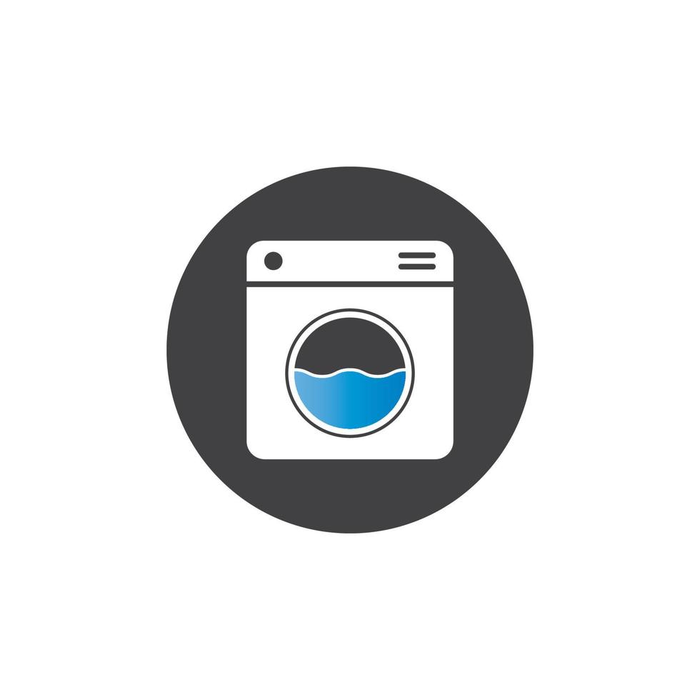 washing machine logo vector illustration design template