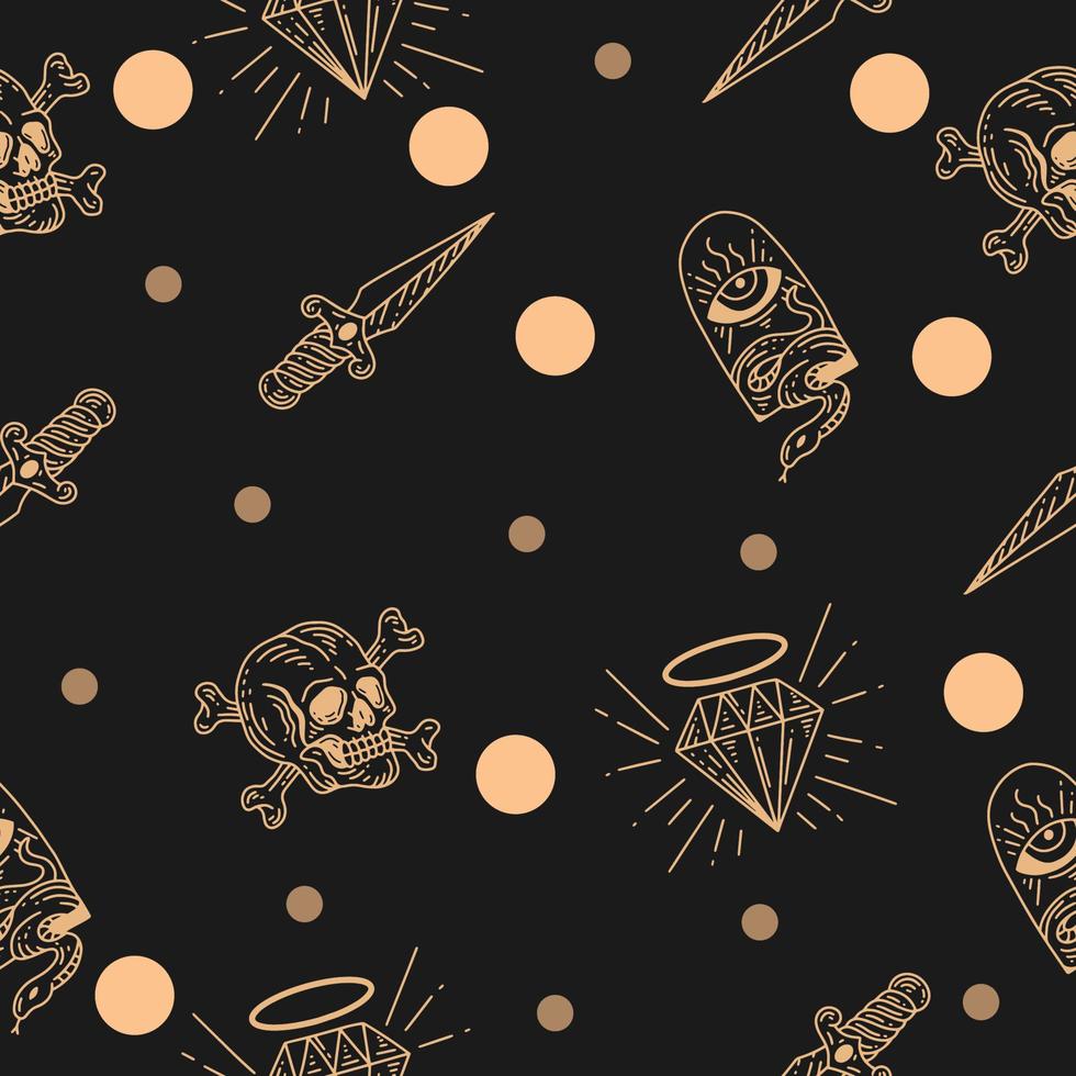 abstract decoration seamless pattern random cream object wallpaper with design dark gray. vector