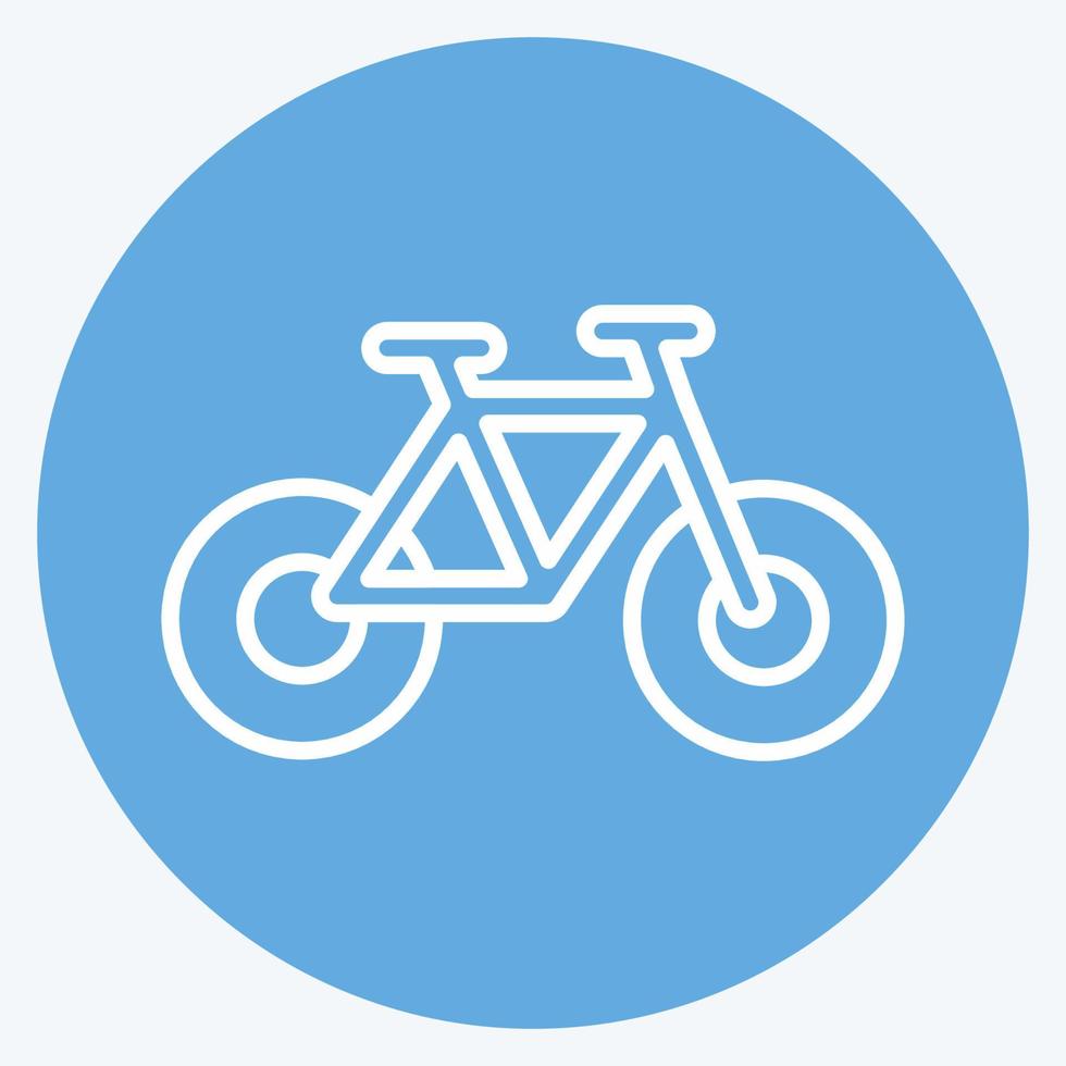 icono de ciclismo. adecuado para el símbolo de la educación. estilo de ojos azules. diseño simple editable. vector de plantilla de diseño. ilustración sencilla