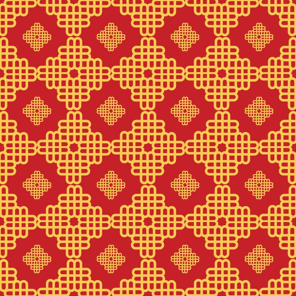 vector de patrones sin fisuras abstracto chino, color rojo. ilustración de fondo asiático oriental tradicional. símbolo chino para el año nuevo chino u otro festival.