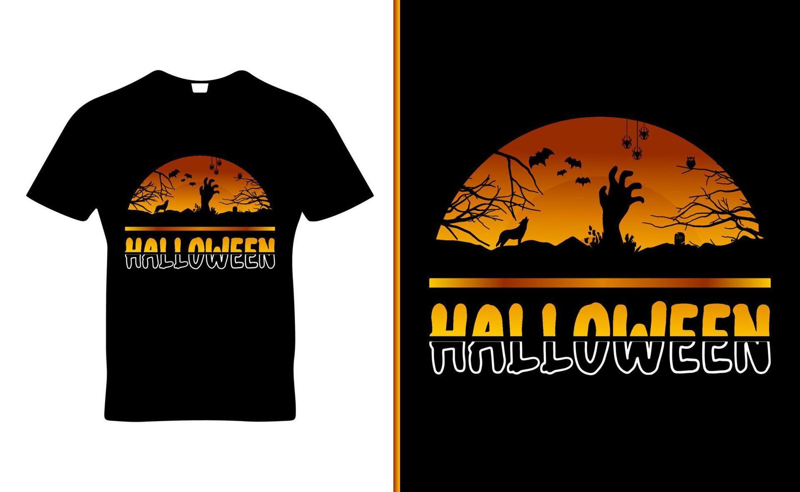 vector de diseño de plantilla de camiseta de cita de halloween