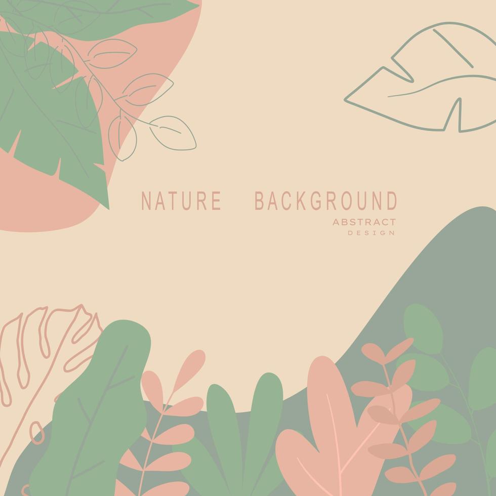 fondos abstractos de la naturaleza. estilo minimalista de moda. varias formas configuran plantillas de diseño buenas para la tarjeta de fondo saludo papel tapiz folleto volante invitación y otros. ilustración vectorial vector