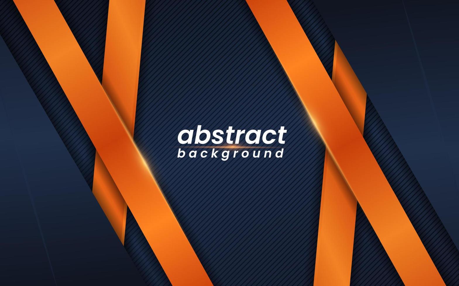 Abstract navy background with shiny orange gradient vector