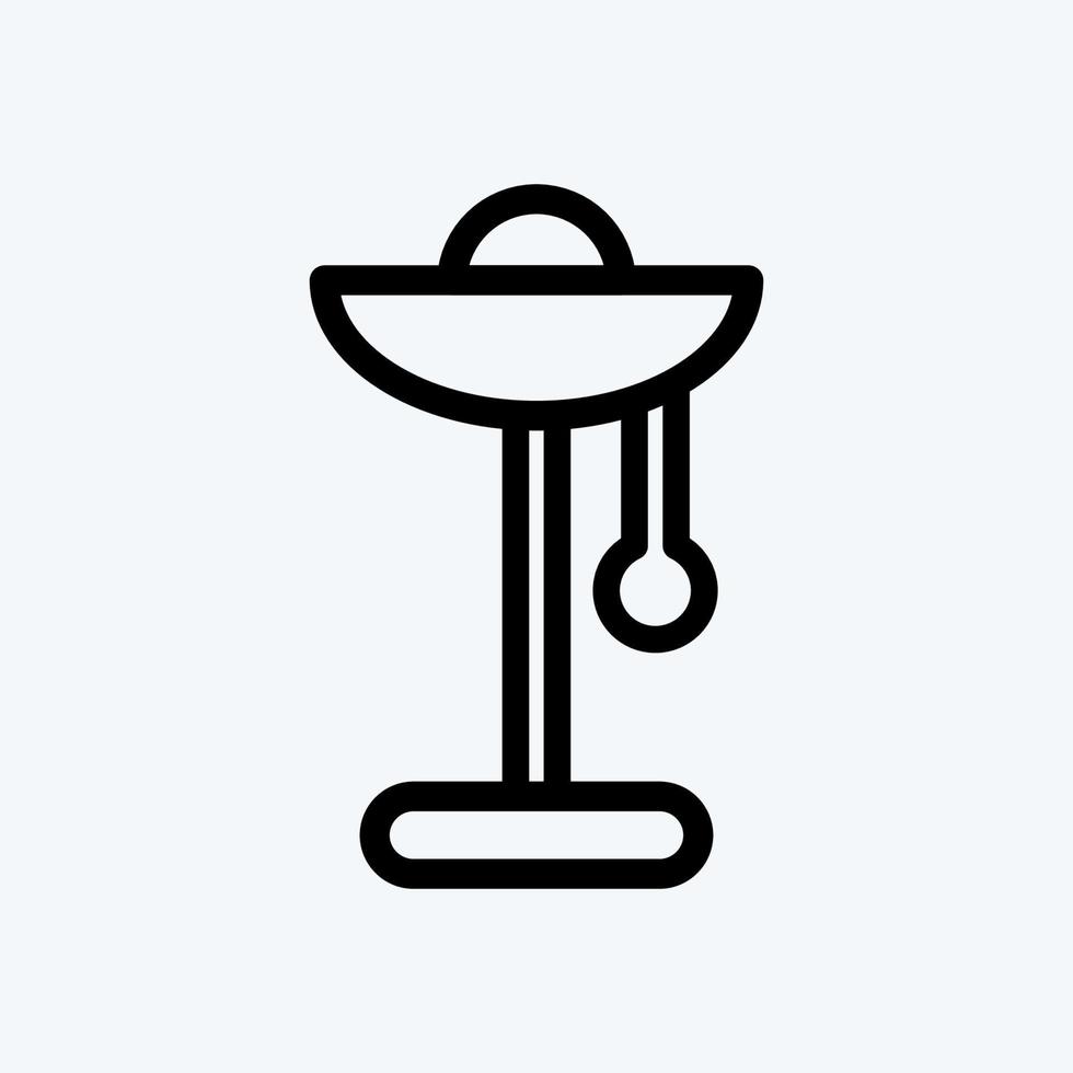 Icon Floor Lamp. suitable for House symbol. line style. simple design editable. design template vector. simple illustration vector