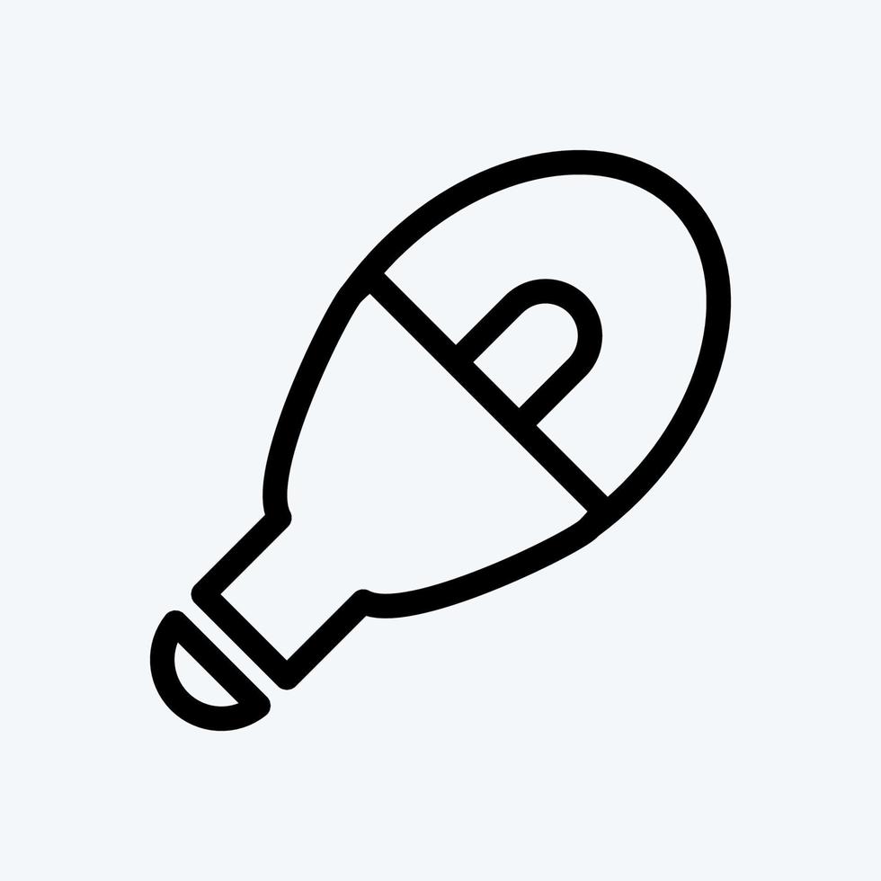 Icon Led Bulb. suitable for House symbol. line style. simple design editable. design template vector. simple illustration vector