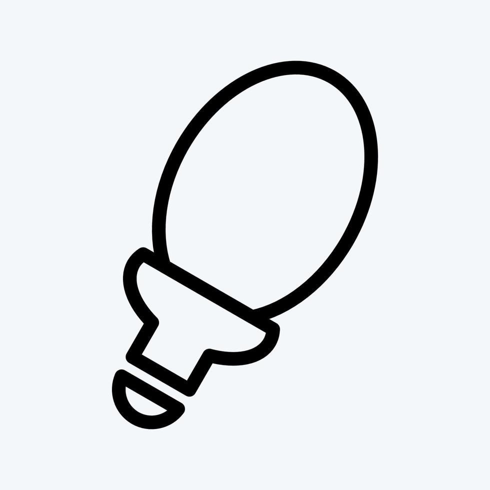 Icon Spiral Bulb. suitable for House symbol. line style. simple design editable. design template vector. simple illustration vector