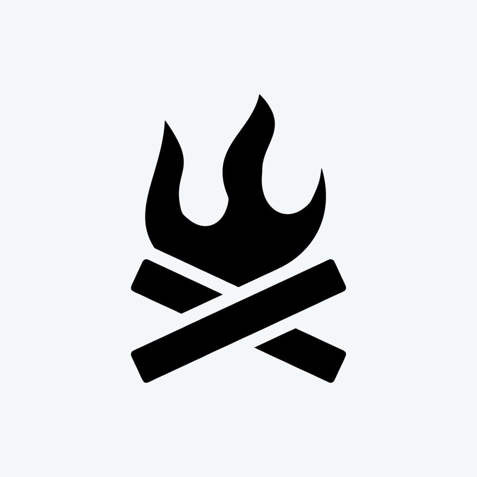 Icon Bonfire. suitable for House symbol. glyph style. simple design editable. design template vector. simple illustration vector