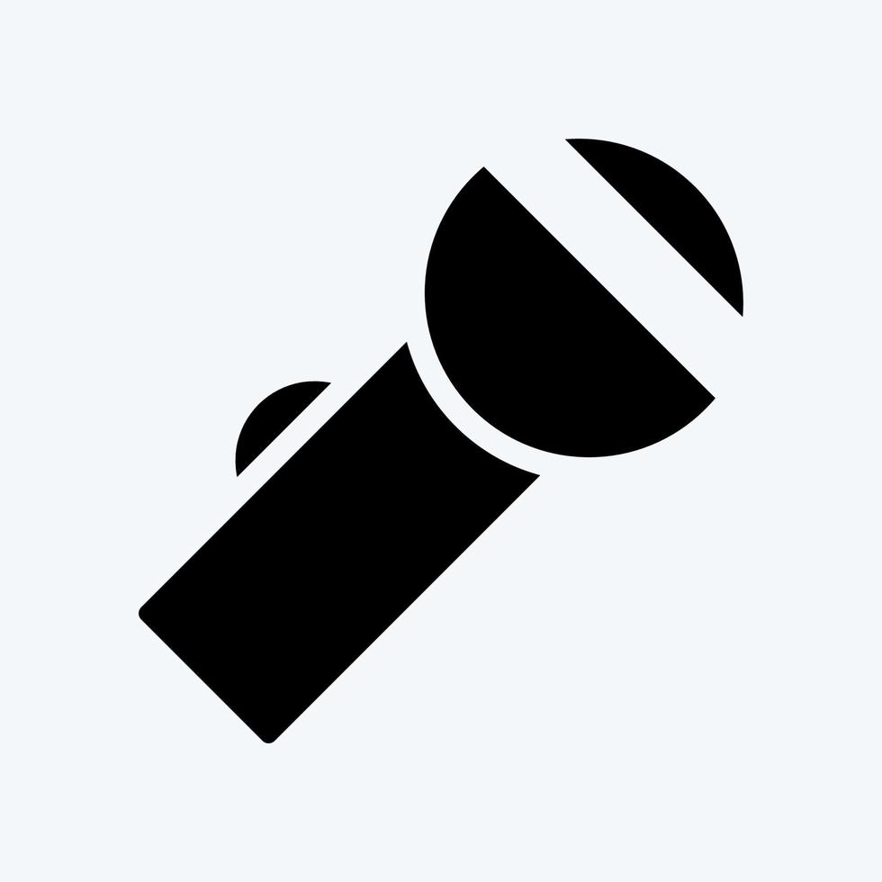 Icon Pocket Torch. suitable for House symbol. glyph style. simple design editable. design template vector. simple illustration vector