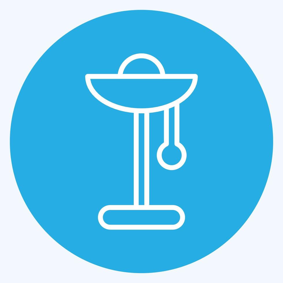 Icon Floor Lamp. suitable for House symbol. blue eyes style. simple design editable. design template vector. simple illustration vector