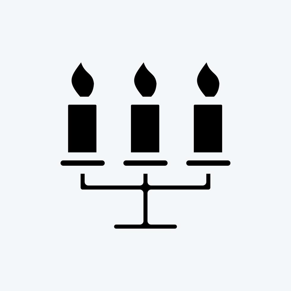 Icon Candelabrum. suitable for House symbol. glyph style. simple design editable. design template vector. simple illustration vector