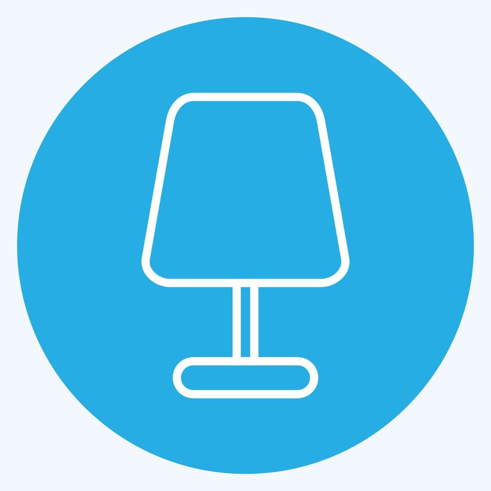 Icon Table Lamp. suitable for House symbol. blue eyes style. simple design editable. design template vector. simple illustration vector