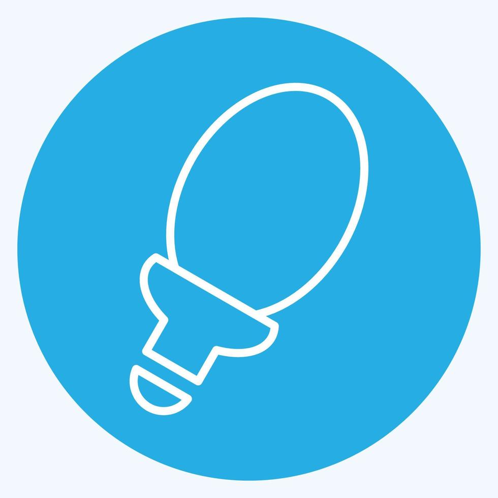 Icon Spiral Bulb. suitable for House symbol. blue eyes style. simple design editable. design template vector. simple illustration vector