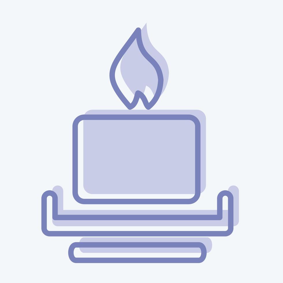 Icon Candle. suitable for House symbol. two tone style. simple design editable. design template vector. simple illustration vector