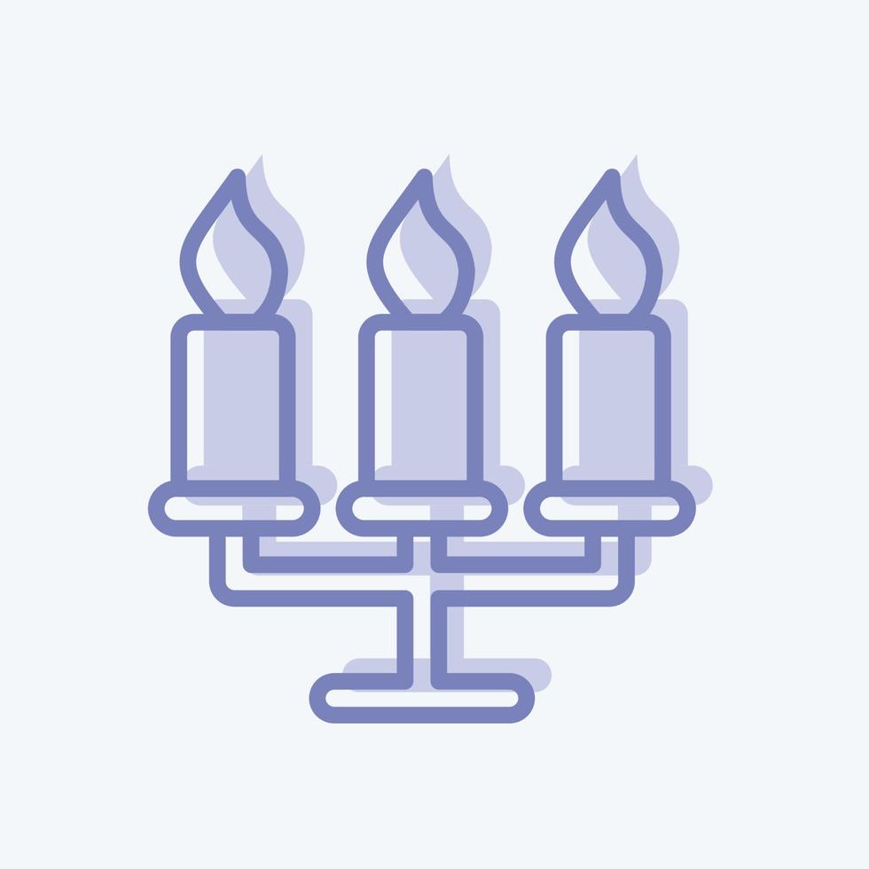 Icon Candelabrum. suitable for House symbol. two tone style. simple design editable. design template vector. simple illustration vector