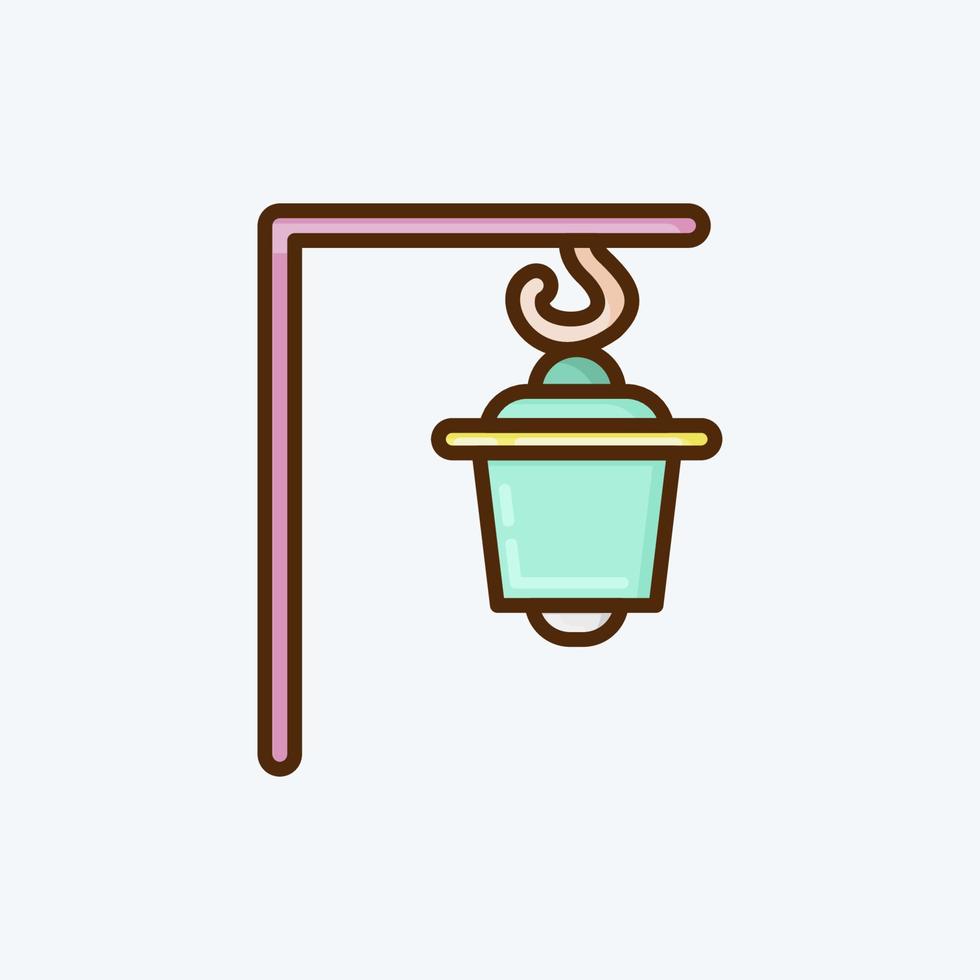 icono de la luz de la calle. adecuado para el símbolo de la casa. estilo plano diseño simple editable. vector de plantilla de diseño. ilustración sencilla