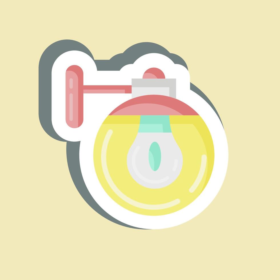 Sticker Wall Sconce. suitable for House symbol. simple design editable. design template vector. simple illustration vector
