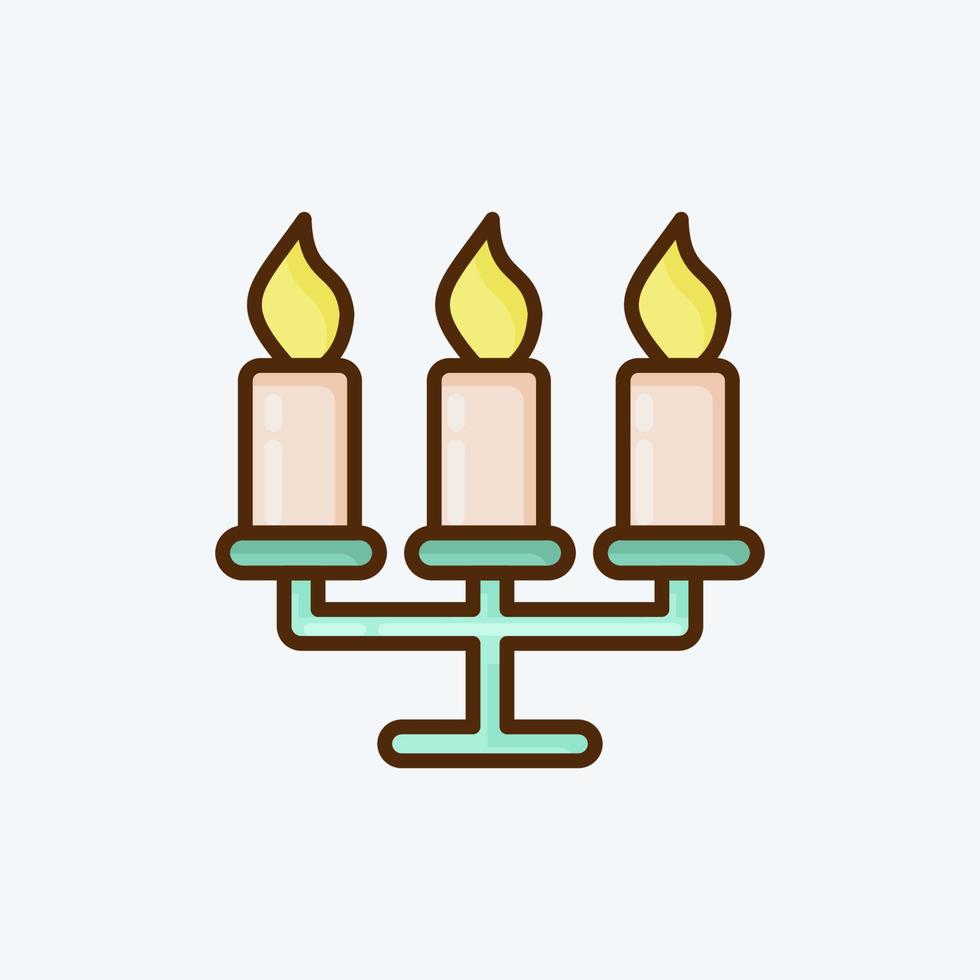 Icon Candelabrum. suitable for House symbol. flat style. simple design editable. design template vector. simple illustration vector
